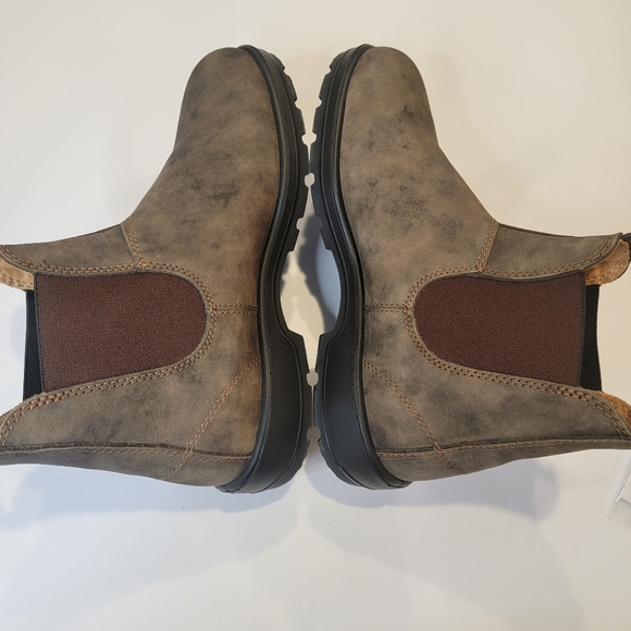 Blundstone MEN'S CLASSICS CHELSEA BOOTS - RUSTIC BROWN AU 9.5 (US SIZE 10.5) - Picture 7 of 16